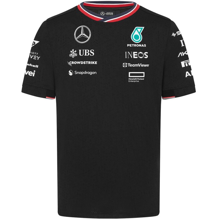 Mercedes AMP Petronas t-shirt uomo manica corta ufficiale con sponsor del Team F1