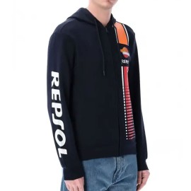 Felpa uomo Repsol Ufficiale del Team blu con logo, tasche e cappuccio 2