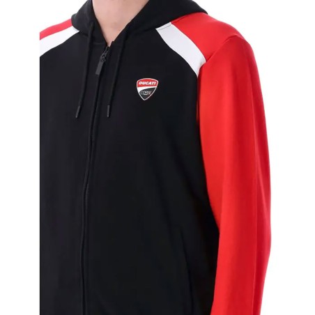 Felpa uomo Ducati Corse Ufficiale aperta cerniera, tasche e cappuccio