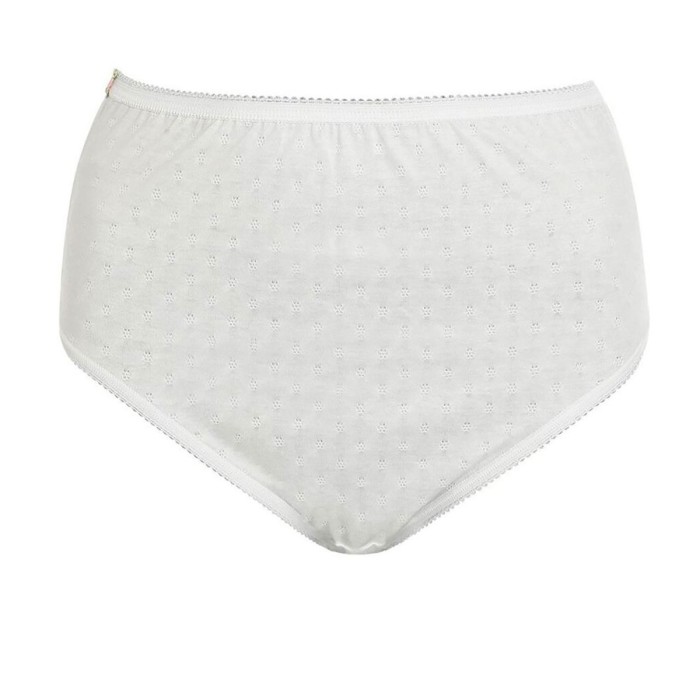 12 Slip Culotte donna Ciellegi alte in puro cotone filo scozia operato