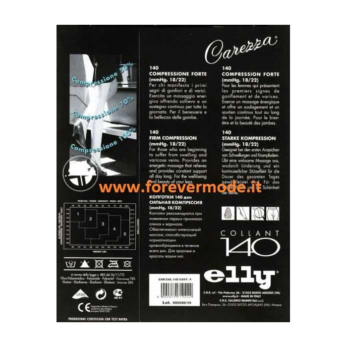 Collant donna Elly 140 curativa compressione forte mmHg 18/22