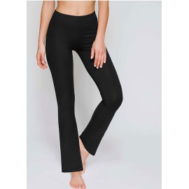 Leggings donna Jadea in caldo cotone felpato invernale pesante a zampa 2