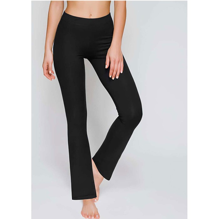 Leggings donna Jadea in caldo cotone felpato invernale pesante a zampa