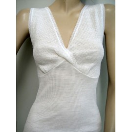 Canottiera donna Liabel a spalla larga in caldo misto lana con forma del seno 2