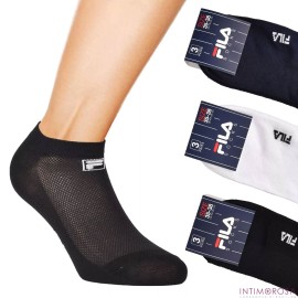 3 Paia di Calze fantasmini uomo Fila in cotone a maglia rasata con retina 2