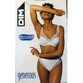 Reggiseno donna Dim Generous senza ferretto con microrete nero