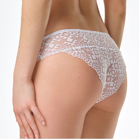 Slip donna Spiman a vita bassa in pizzo geometrico jacquardtronic elasticizzato