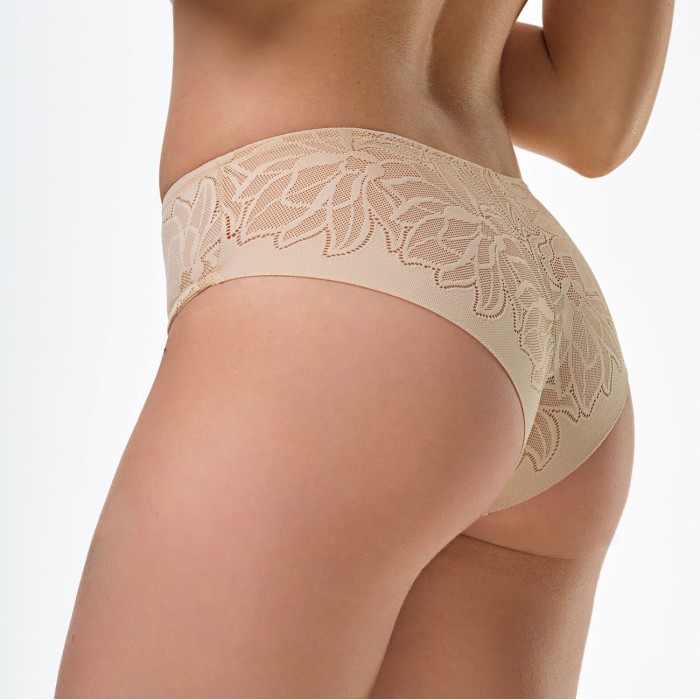 Slip donna Spiman in pizzo elastico jacquard con taglio vivo Invisibile dietro