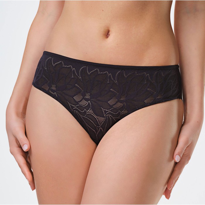 Slip donna Spiman in pizzo elastico jacquard con taglio vivo Invisibile dietro
