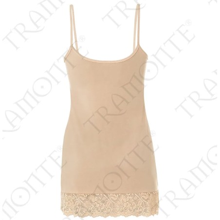 Sottoveste donna Tramonte corto a spalla stretta in micromodal con pizzo