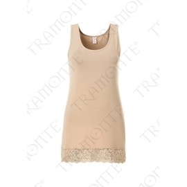 Sottoveste donna Tramonte spalla larga in micromodal con pizzo 2
