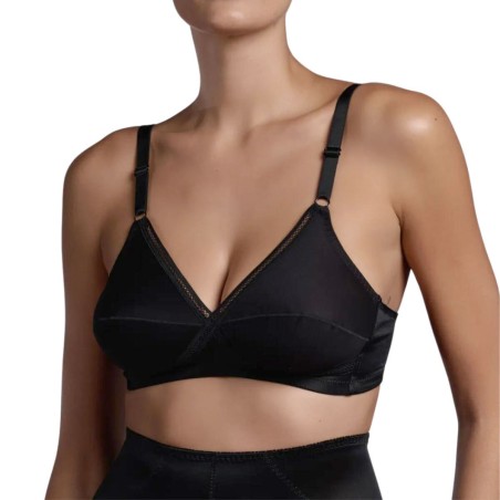 Reggiseno donna Lepel in microfibra senza ferretto con coppe in cotone incrociate