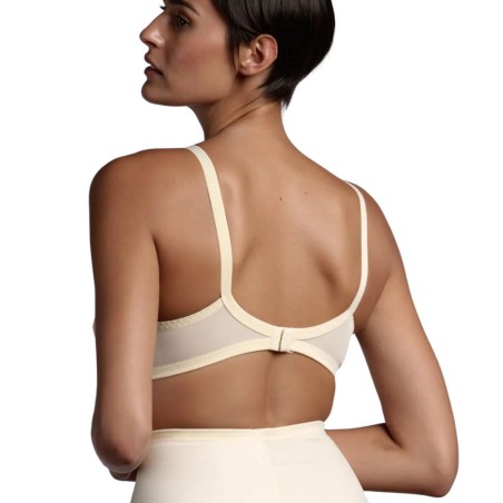 Reggiseno donna Lepel in microfibra senza ferretto con coppe in cotone incrociate