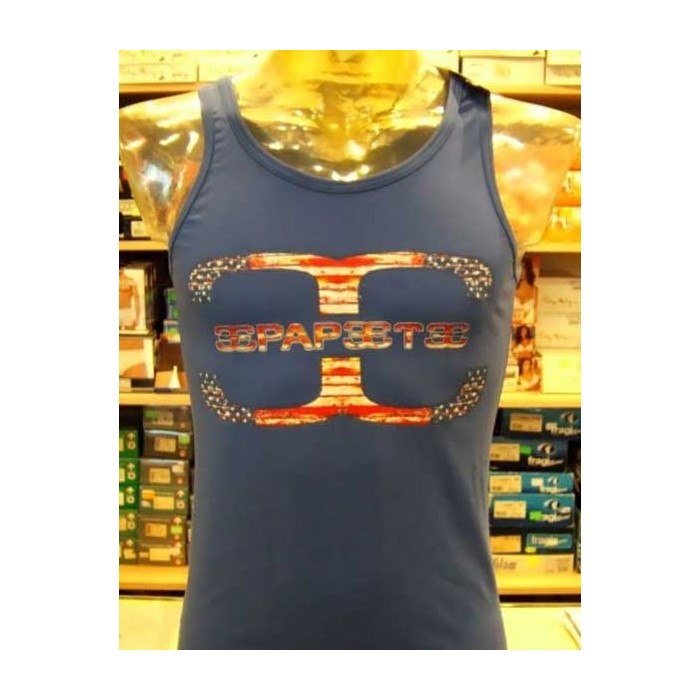 Canotta uomo Papeete con logo grande versione America