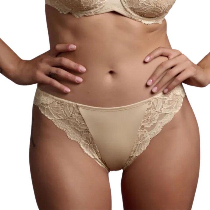 Slip Brasiliana donna Lepel in morbida microfibra e pizzo elasticizzato