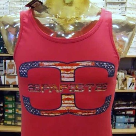 Canotta uomo Papeete con logo grande versione America