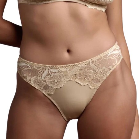 Slip donna Lepel in microfibra con inserti di pizzo davanti e liscio dietro