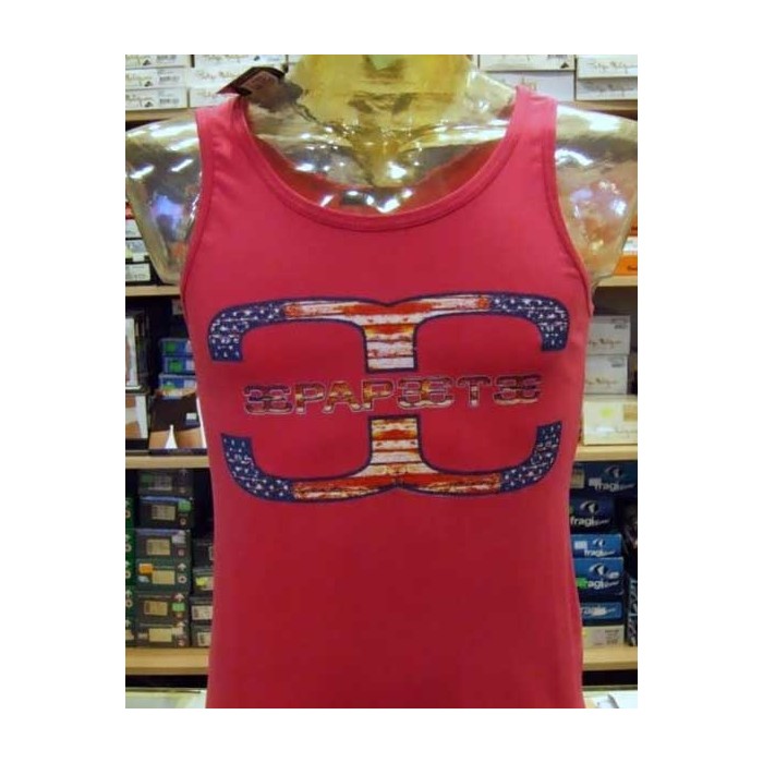 Canotta uomo Papeete con logo grande versione America
