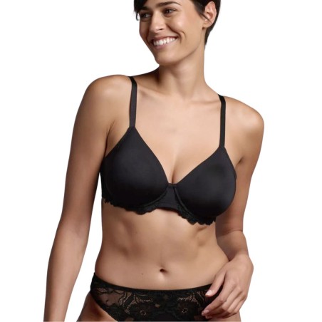 Reggiseno donna Lepel balconcino preformato in microfibra con ferretto pizzo