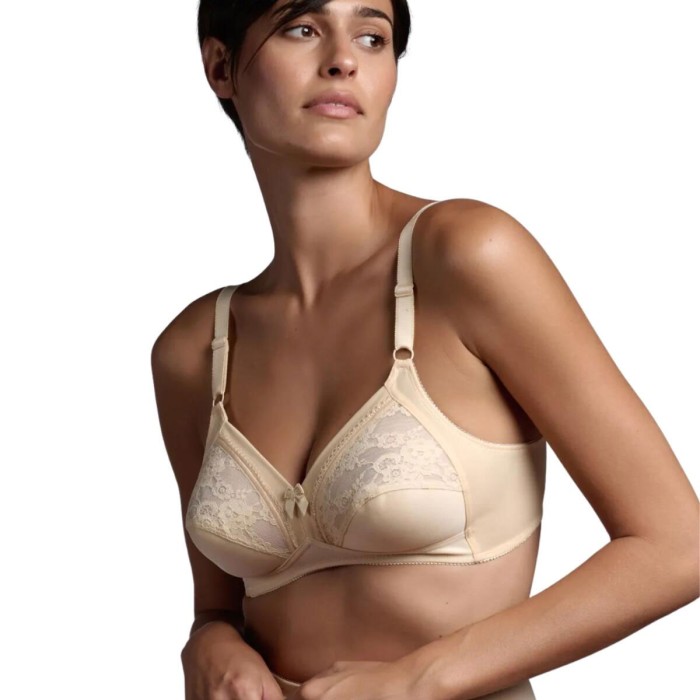 Reggiseno donna Lepel classico in microfibra e pizzo senza ferretto con sostegno