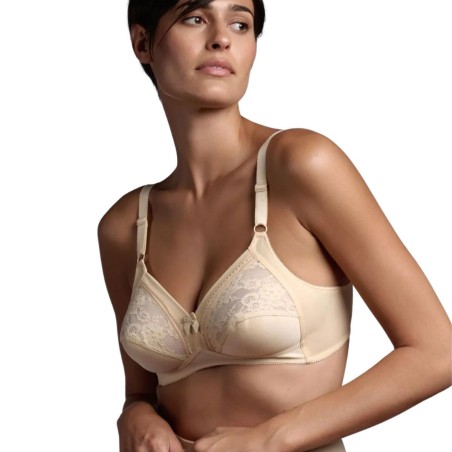 Reggiseno donna Lepel classico in microfibra e pizzo senza ferretto con sostegno