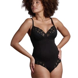 Body donna Lepel con leggero controllo in cotone senza ferretto con inserti in pizzo 2