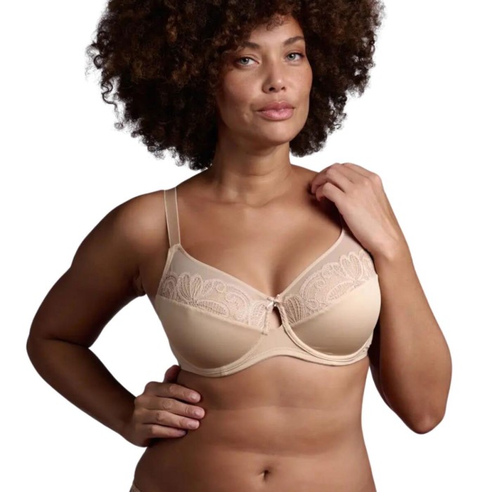 Reggiseno donna Lepel in microfibra e pizzo con ferretto e ali di sostegno