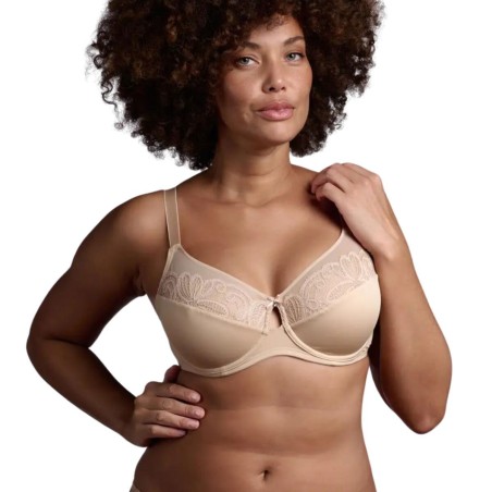 Reggiseno donna Lepel in microfibra e pizzo con ferretto e ali di sostegno