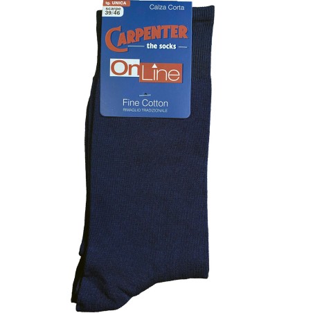 6 Paia Calze uomo Carpenter corti in cotone fine elasticizzato tinta unita