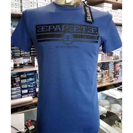 T-shirt maglia uomo Papeete manica corta a girocollo con stampa logo in rilievo