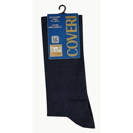 6 Paia di Calze uomo Coveri lunghe in fine cotone elasticizzato tinta unita