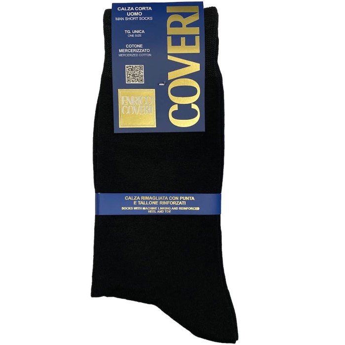 6 Paia di Calze uomo Coveri corte in cotone elasticizzato mercerizzato estivo
