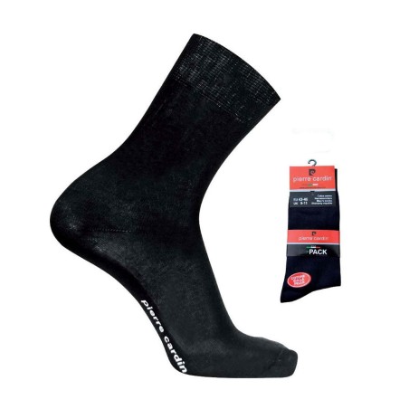 4 Paia di Calze Pierre Cardin uomo in cotone elasticizzato tinta unita