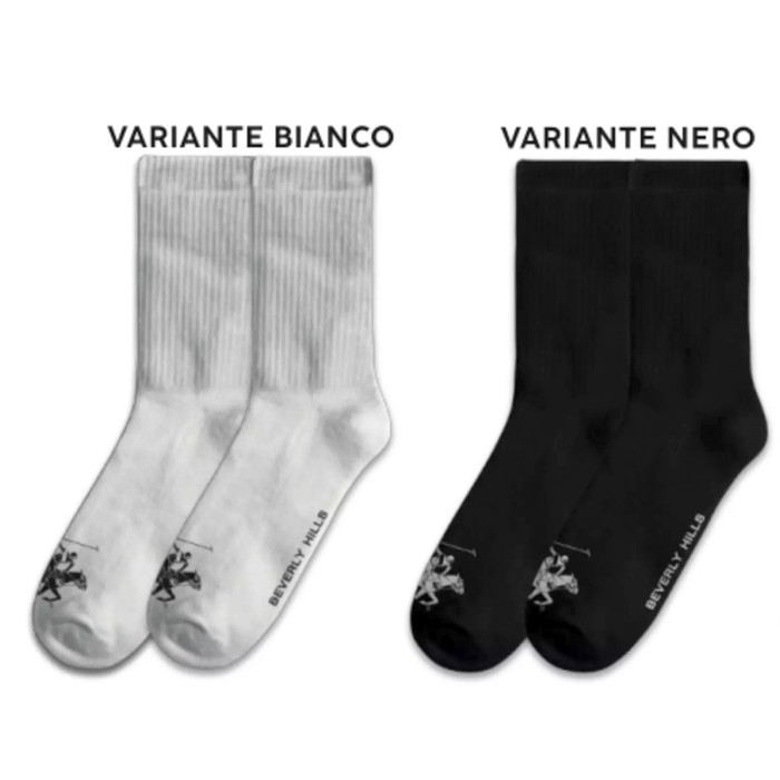 4 Paia di Calzini unisex Beverly Hills Polo Club tennis corte in spugna con logo