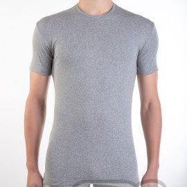T-shirt uomo FDB manica corta con girocollo basso in cotone aderente