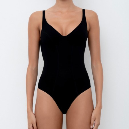 Body donna Lormar in cotone elasticizzato senza ferretto con forma del seno