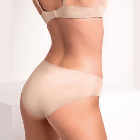 Slip donna Lormar Midi in microfibra effetto seta con taglio vivo dietro