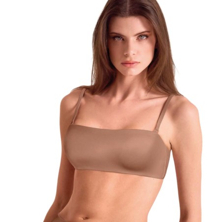 Reggiseno donna Lormar fascia in microfibra senza ferretto con coppe supersoft
