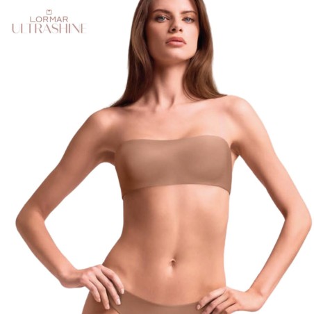 Reggiseno donna Lormar fascia in microfibra senza ferretto con coppe supersoft