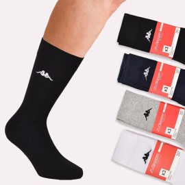 3 Paia di Calzini uomo Kappa tennis corte in cotone con logo ricamato