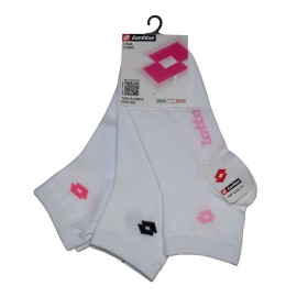 3 Paia Calzini donna Lotto corte in cotone elasticizzato con logo