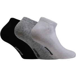 3 Paia Calze uomo Lotto salva piede corte in cotone elasticizzato con logo