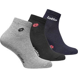 3 Paia Calze uomo Lotto calzini corti in cotone elasticizzato con logo