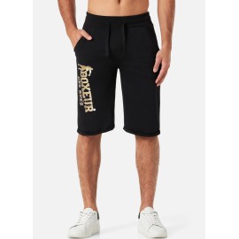 Pantaloncino uomo Boxeur Des Rues sportivo in cotone con stampa logo Oro