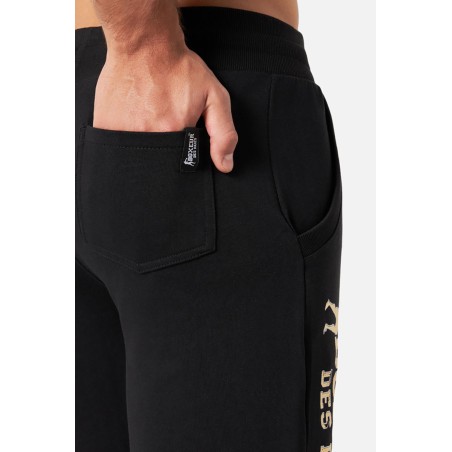 Pantaloncino uomo Boxeur Des Rues sportivo in cotone con stampa logo Oro