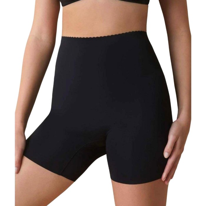 Slip donna Selene vita alta con gamba in microfibra antisegno a taglio laser