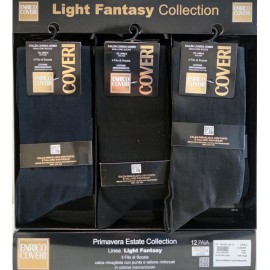 6 Paia di Calze uomo Coveri lunghe in Filoscozia elasticizzato tinta unita