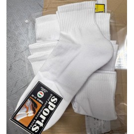 6 Paia di Calze uomo Elledi corte in cotone spugna con polsino comfort