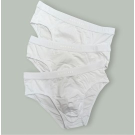 3 Slip uomo Navigare in cotone bi-elastico con elastico interno e logo