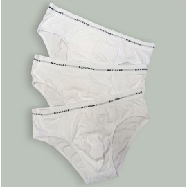 3 Slip uomo Navigare in cotone bi-elastico con elastico esterno loggato